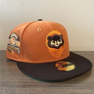 Chicago Cubs 1990 ASG Patch Campfire Burnt Orange New Era Fitted 7 1/8 Green UV